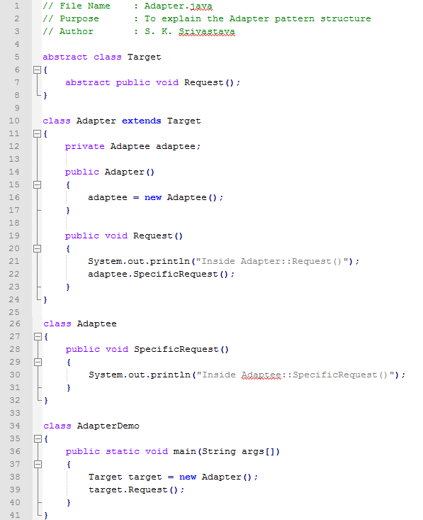 Adapter design pattern In Java