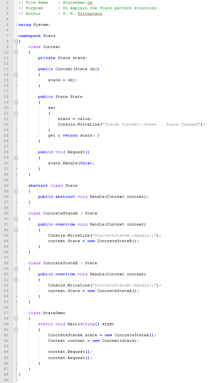 State design pattern In C#