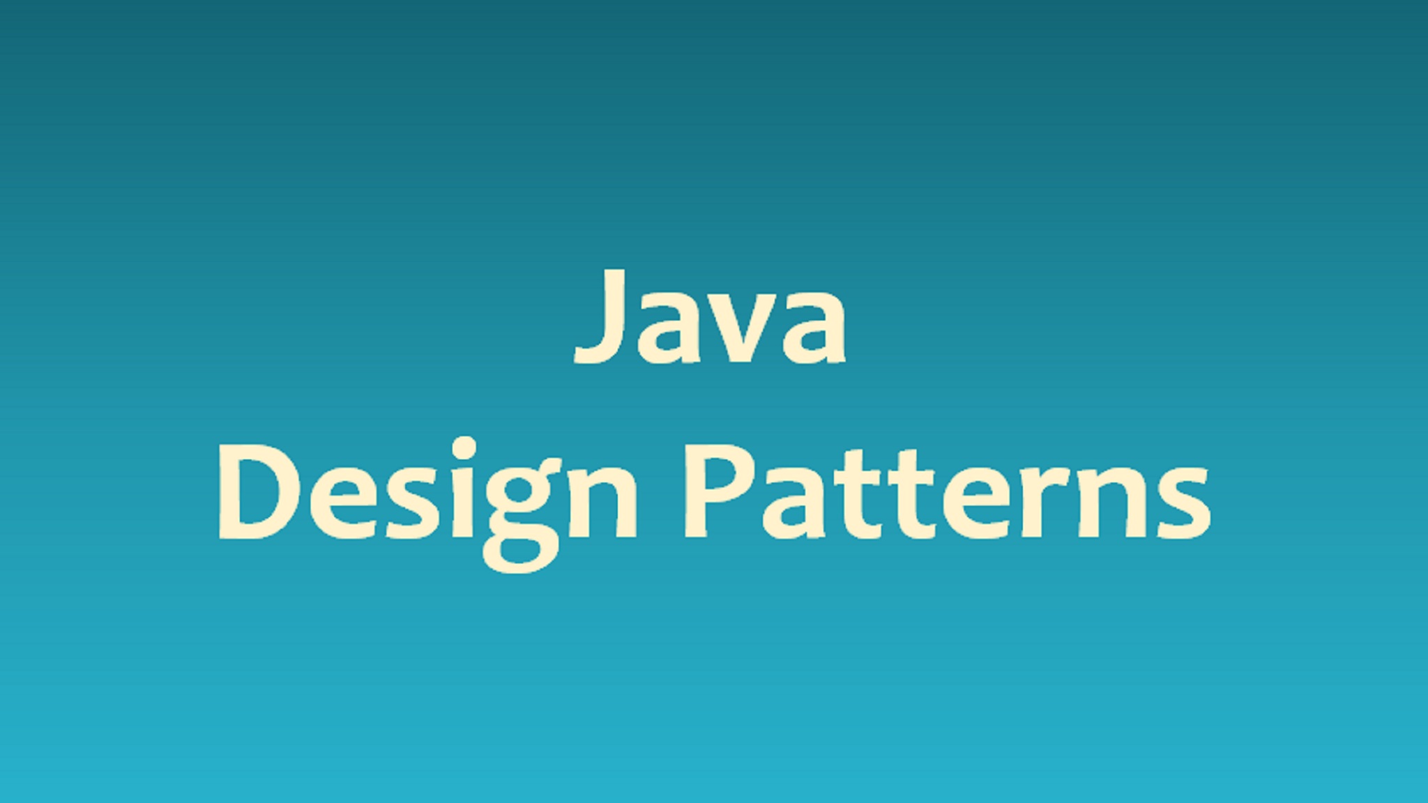 Design Patterns In Java