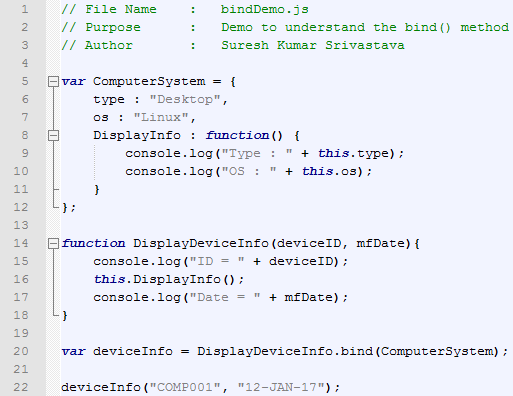 call(), apply, bind() in JavaScript - bind() method example
