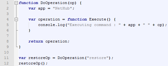 Closure In JavaScript - Source Code Example 1