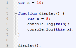 this keyword In JavaScript - Source Code Example 2 - 2